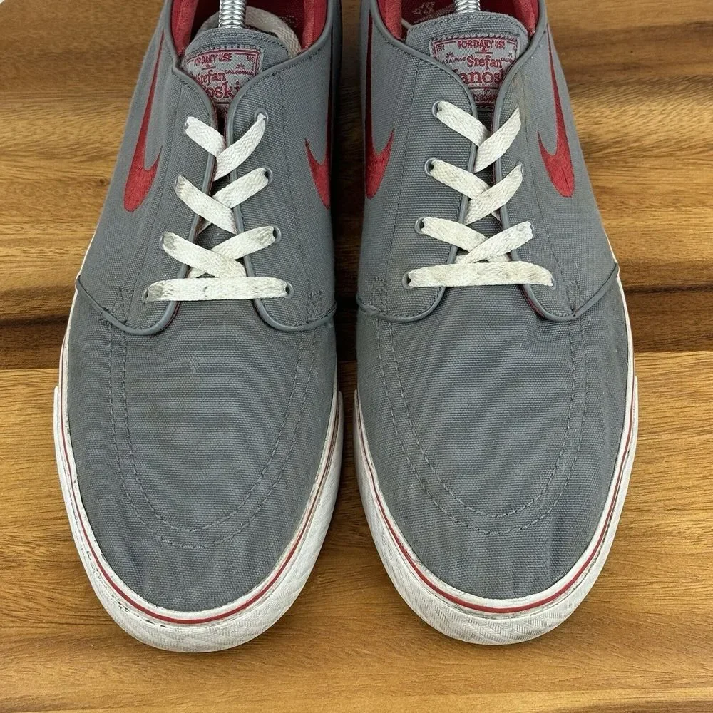 Mens SB Zoom Stefan Janoski Gray‎ Canvas Casual Skateboarding Sneakers Size 13 D